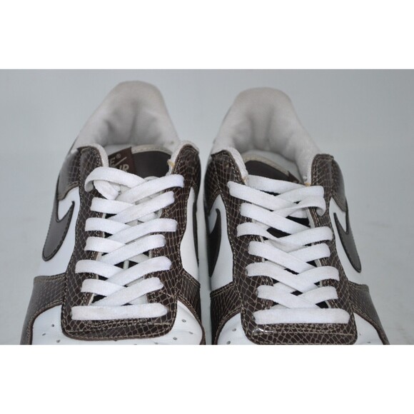 Nike Air Force 1 Premium Brown Snakeskin Men's 12 Sneaker 309096-121 Shoes White - Picture 10 of 16